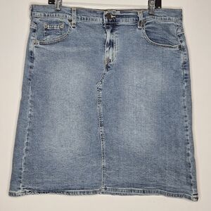 Vintage Levis Denim Jean Skirt Above The Knee Misses Size 16‎ Y2k 90s